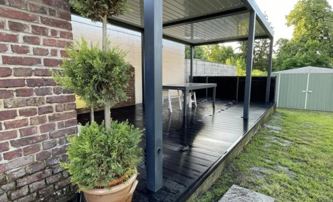 Création d'une terrasse et installation d'une pergola bioclimatique à Saint-Quentin, Saint-Quentin, Avenir Vert