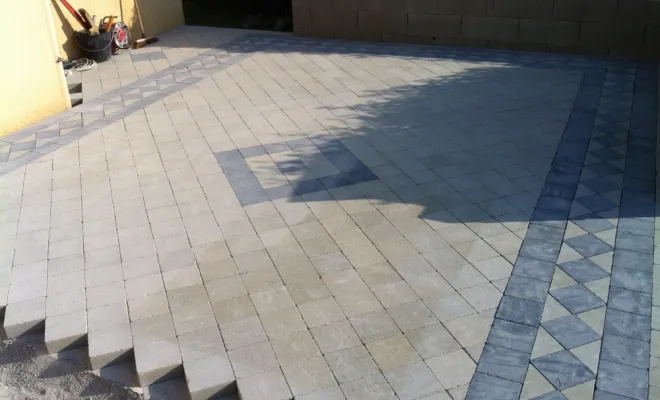 Création de terrasse en pavés béton à Saint-Quentin