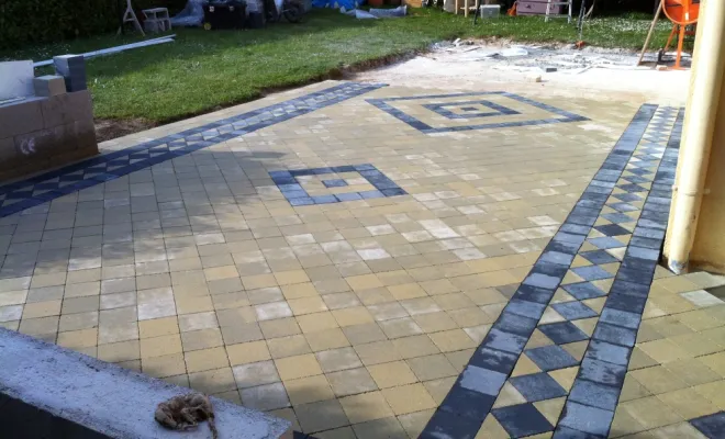 Création de terrasse en pavés béton à Saint-Quentin