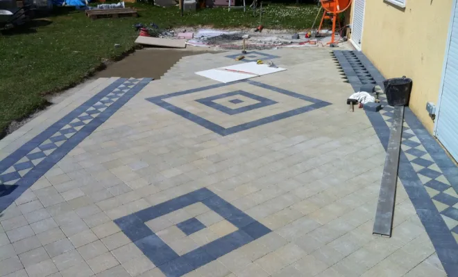 Création de terrasse en pavés béton à Saint-Quentin